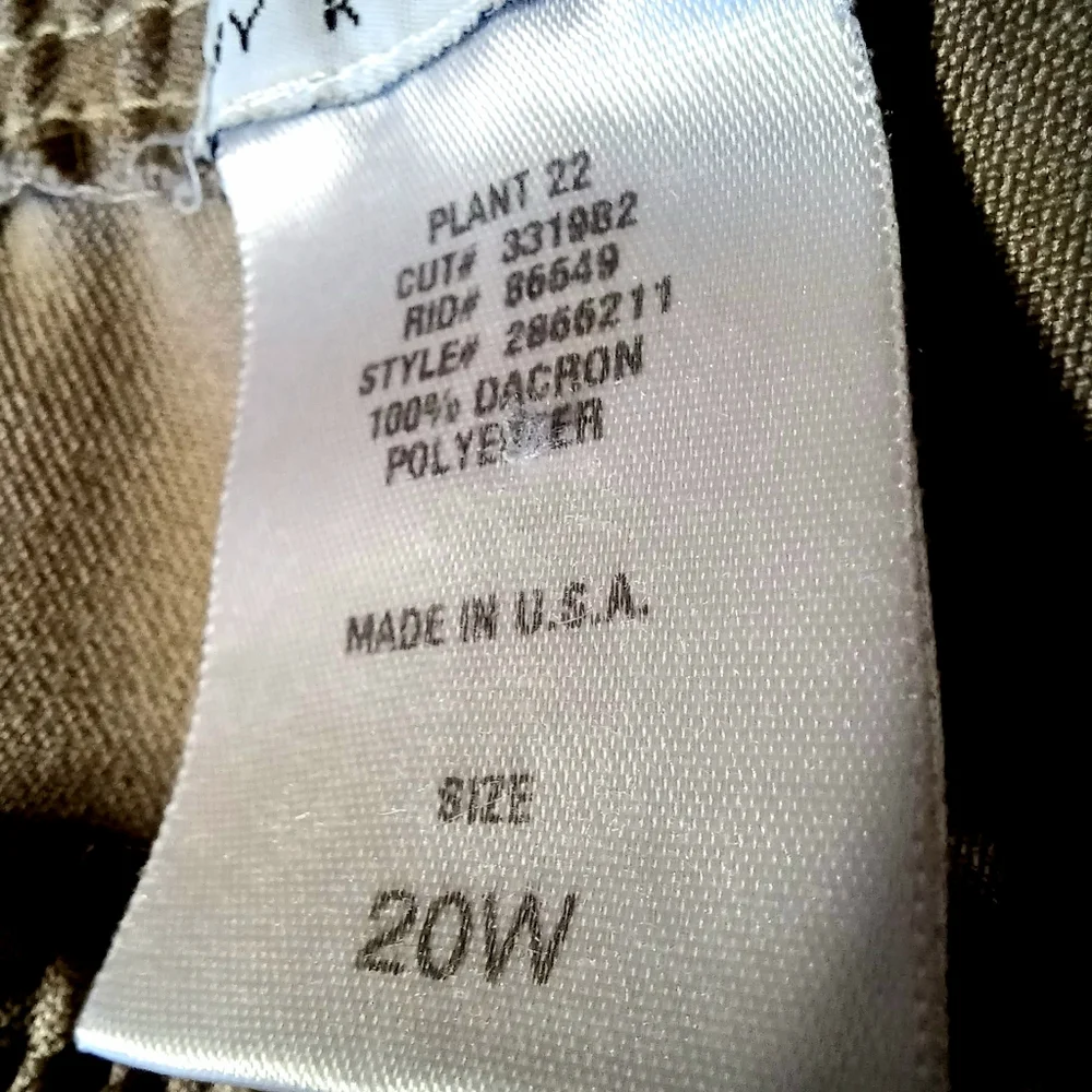 SOLOS WOMEN's beige Tan Slacks 20W - Picture 3 of 10